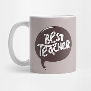 Best teacher typography print. Mug